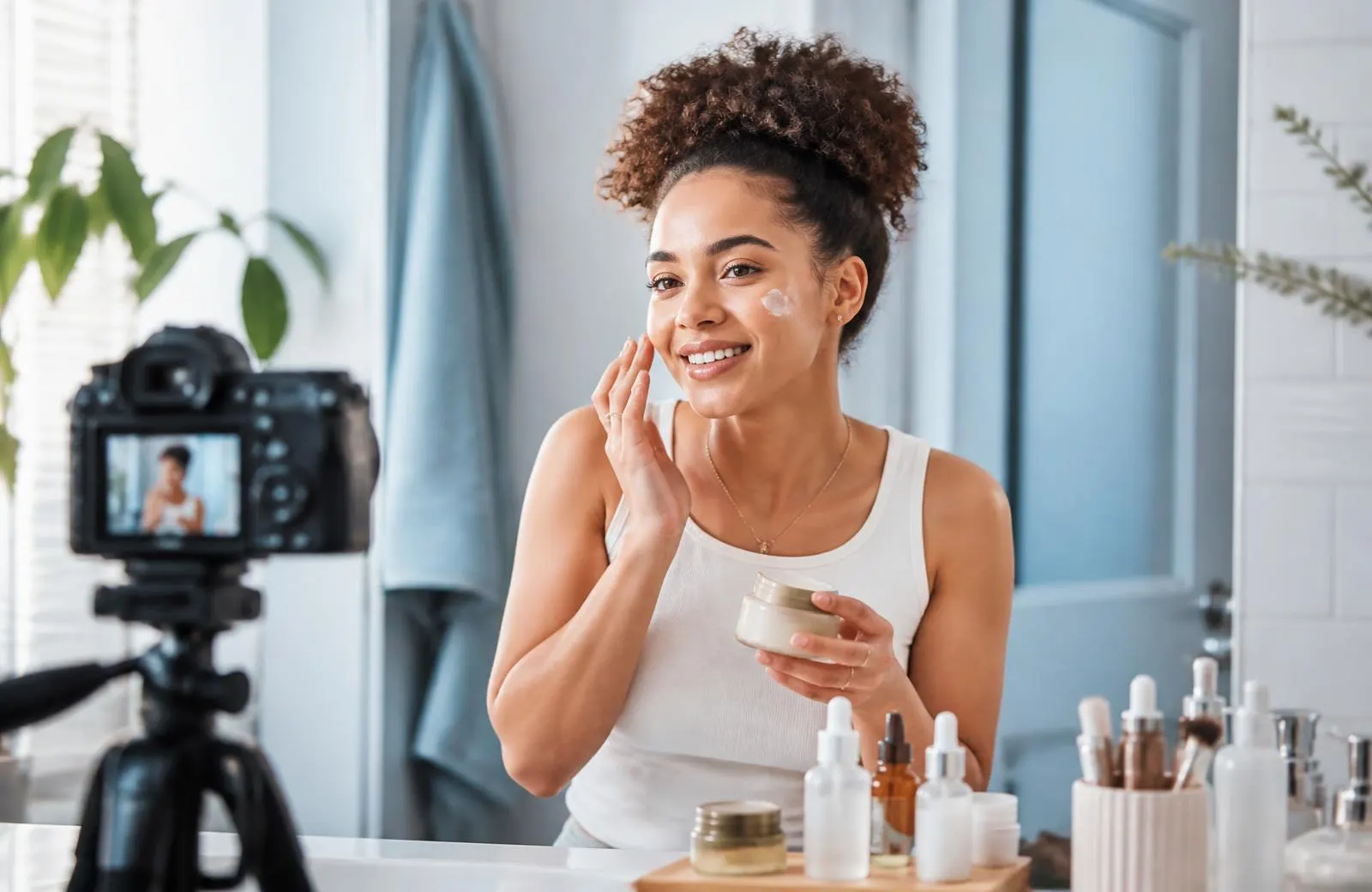 Creator-Setup bei einem Dreh für eine Marke aus dem Bereich Beauty & Kosmetik