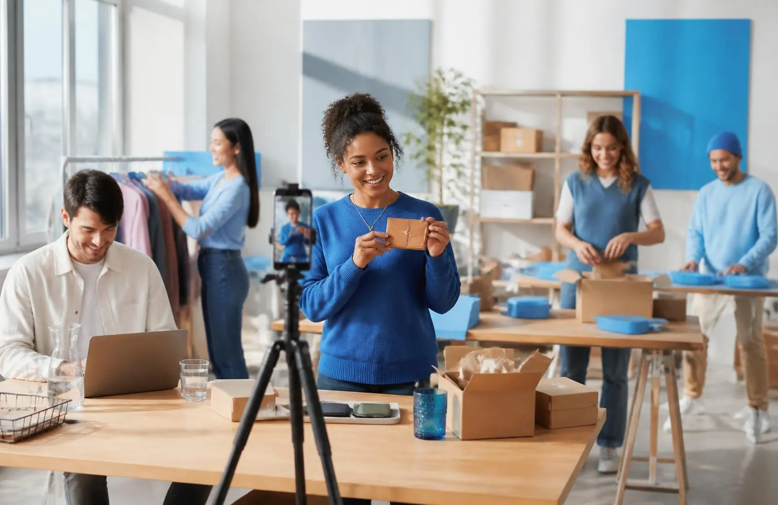 Creator-Setup bei einem Dreh für eine Marke aus dem Bereich E-Commerce