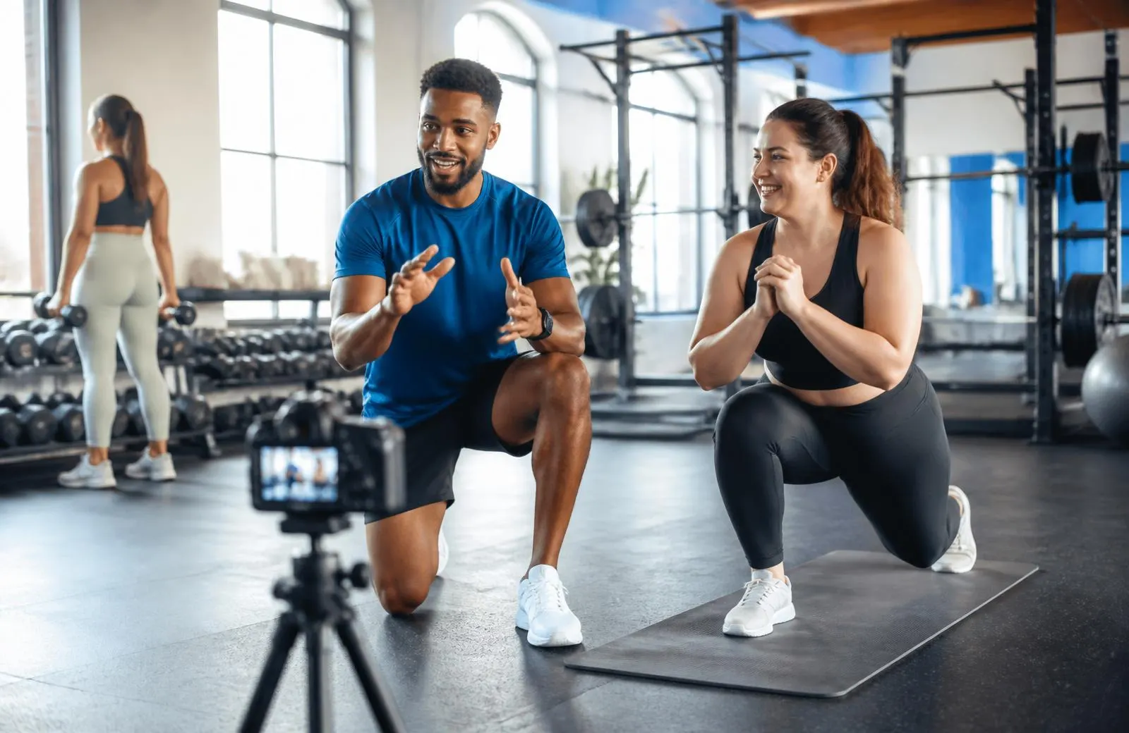 Creator-Setup bei einem Dreh für eine Marke aus dem Bereich Fitness & Gesundheit