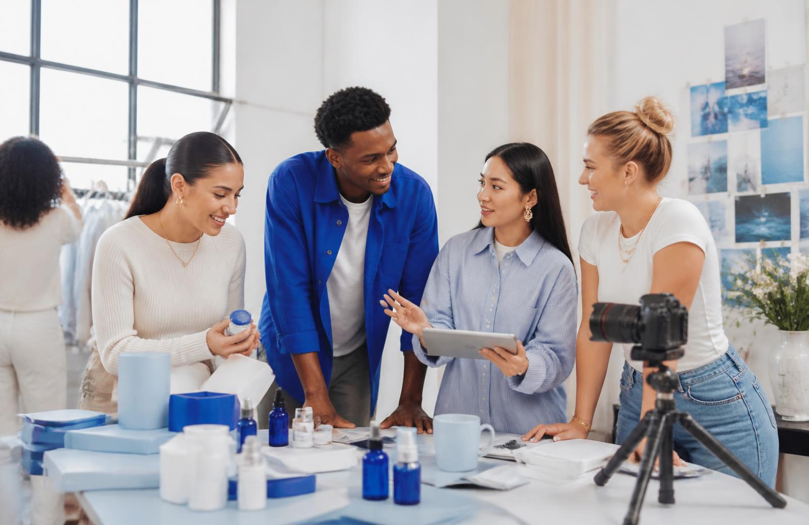 Creator und Kampagnenteam planen gemeinsam eine Produktkooperation
