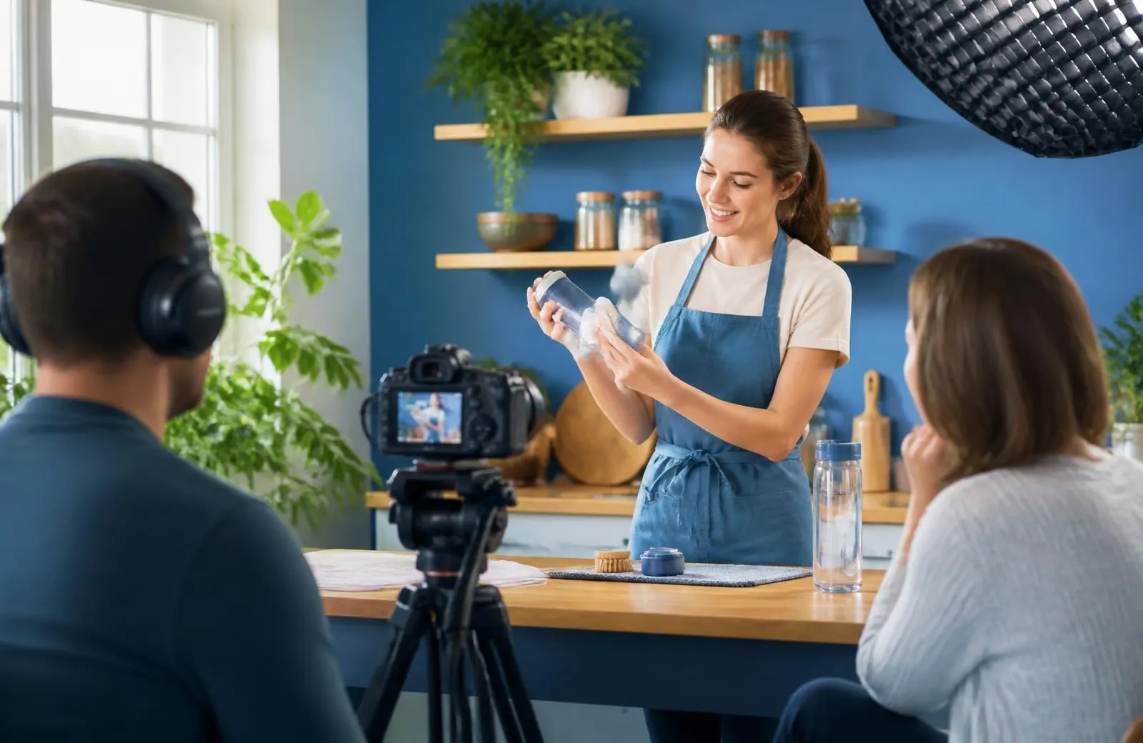 Creator-Setup bei einem Dreh für eine Marke aus dem Bereich Konsumgüter