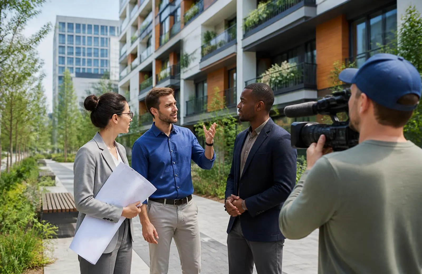 Creator-Setup bei einem Dreh für eine Marke aus dem Bereich Real Estate Development