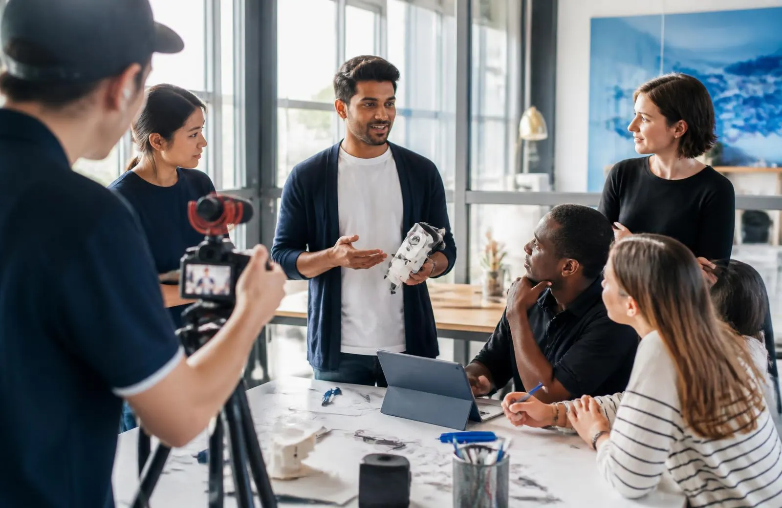 Creator-Setup bei einem Dreh für eine Marke aus dem Bereich Startups